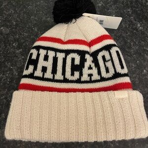 Mad Hatter Chicago Varsity Knit Beanie with Pom Pom